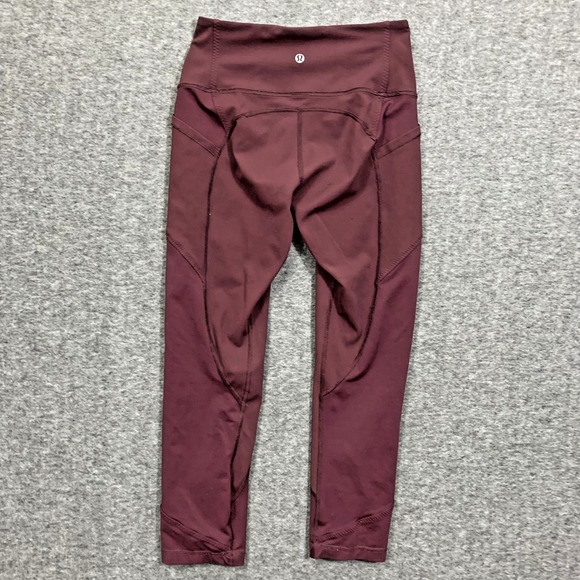 lululemon athletica Pants - Lululmeon All The Right Places Crop Leggings Size 6 Redwood Rose 21" Inseam